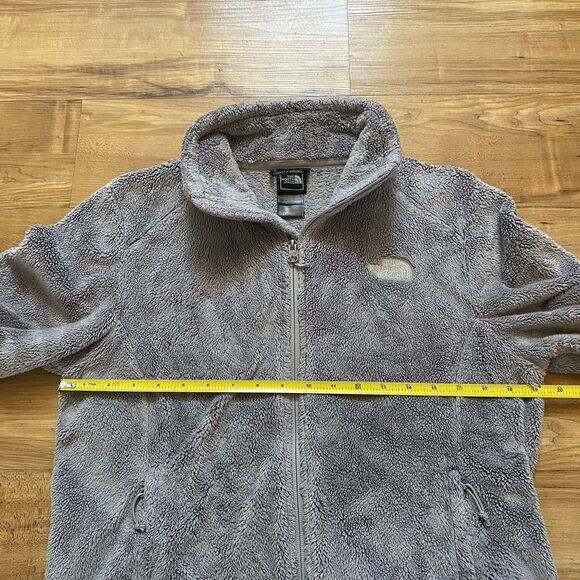 THE NORTH FACE M Gray Osito II Women Full Zip Fuzzy Soft High Pile Fleece Jacket - Picture 14 of 16